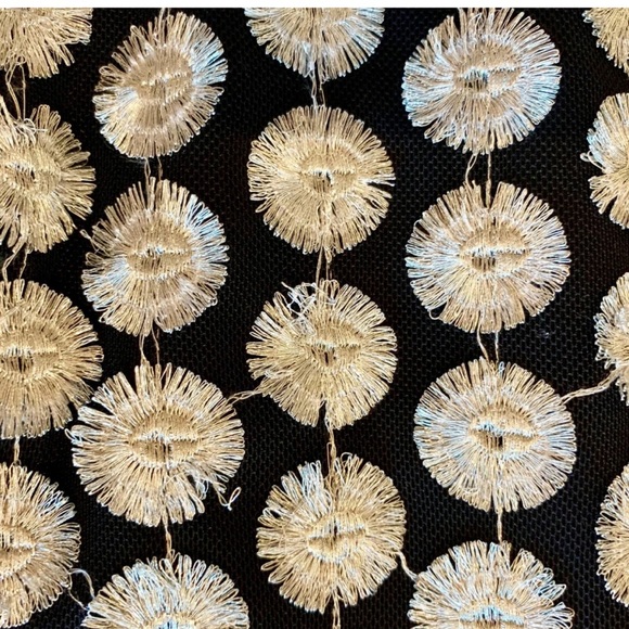 New JOA Los Angeles Black Silver 3D Crew Sweater - Picture 3 of 4